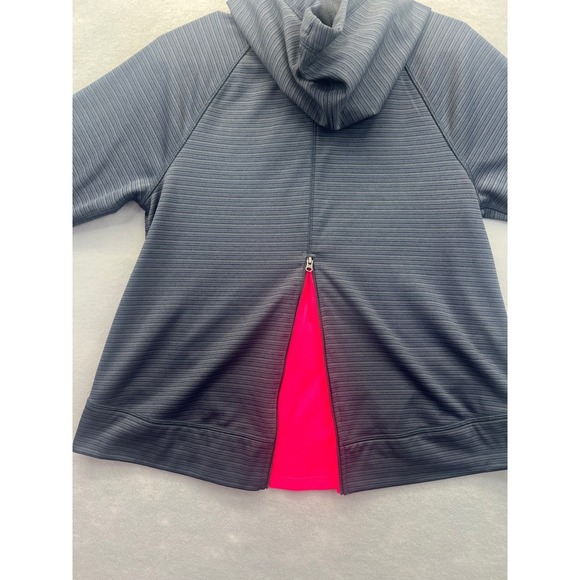 Champion Duo Dry Zip Hoodie Womens Small Gray Pink Back Zip Excellent V9504M - Picture 8 of 15
